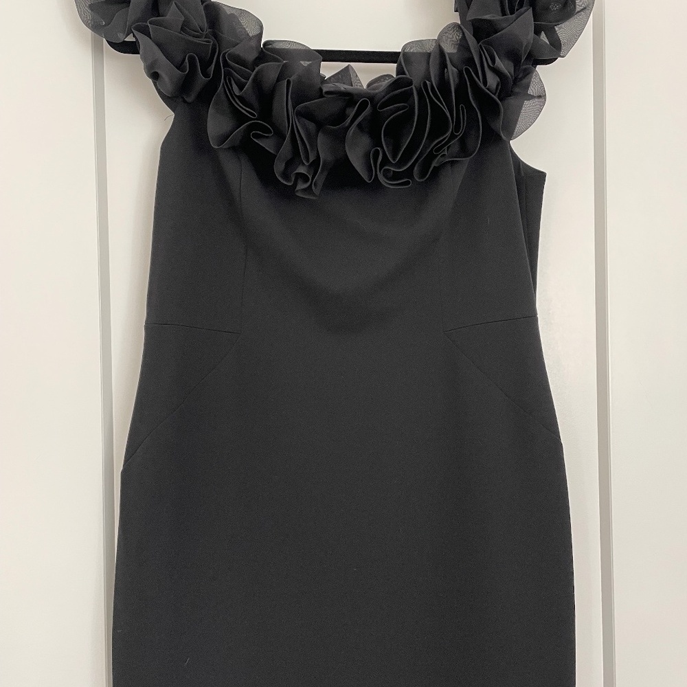 Aidan Mattox Ruffled Off the Shoulder Dress